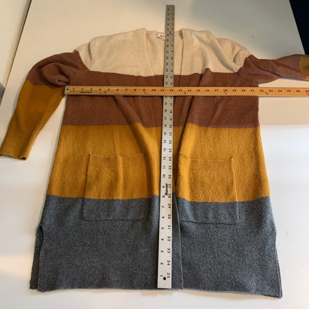 Madewell Cardigan Women M Medium Kent Colorblock Wool Alpaca Blend Tunic Sweater - Picture 7 of 12